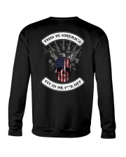 THIS IS AMERICA FIT IN OR FUCK OFF Crewneck Sweatshirt thumbnail