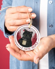 I HATE PEOPLE Circle ornament - single (porcelain) aos-circle-ornament-single-porcelain-lifestyles-01