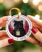 I HATE PEOPLE Circle ornament - single (porcelain) aos-circle-ornament-single-porcelain-lifestyles-08