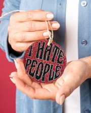 I HATE PEOPLE Circle ornament - single (porcelain) aos-circle-ornament-single-porcelain-lifestyles-01