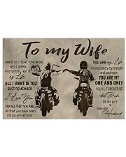 TO MY WIFE - BIKER Horizontal Poster tile