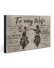 TO MY WIFE - BIKER 30x20 Gallery Wrapped Canvas Prints front