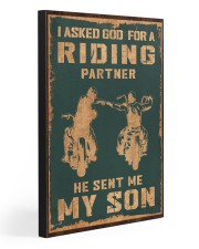 I ASKED GOD FOR A RIDING PARTNER 20x30 Gallery Wrapped Canvas Prints front