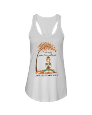 IM MOSTLY PEACE LOVE AND LIGHT Ladies Flowy Tank tile