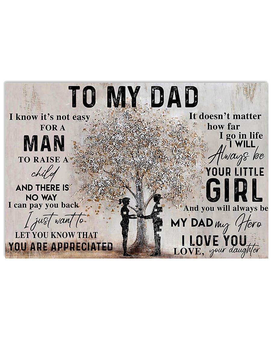 IT'S NOT EASY FOR A MAN TO RAISE A CHILD 24x16 Poster