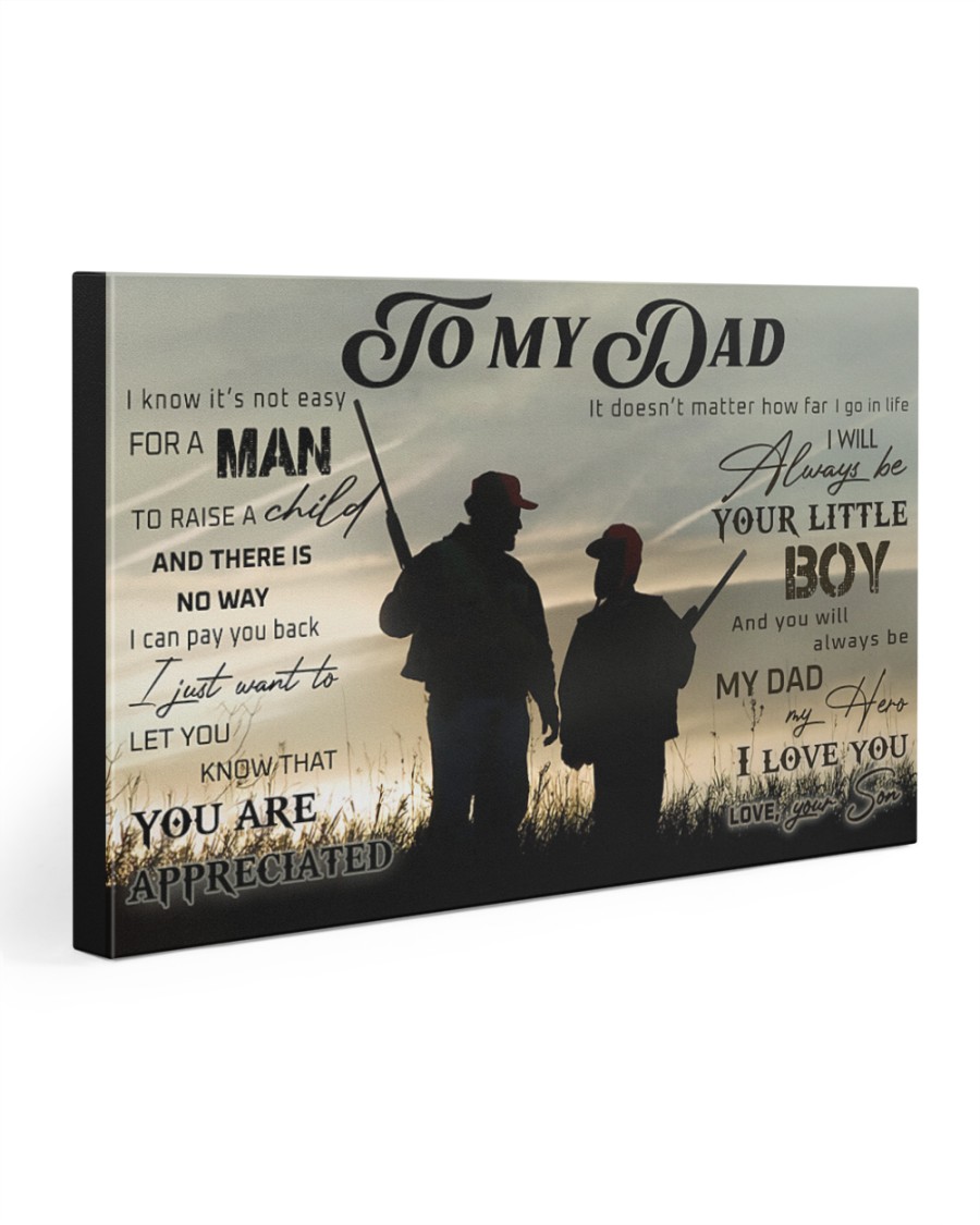 TO MY DAD - HUNTING - MB307 30x20 Gallery Wrapped Canvas Prints