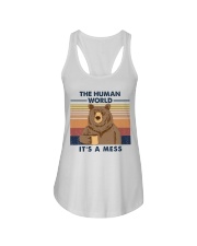 THE HUMAN WORLD IT'S A MESS Ladies Flowy Tank tile