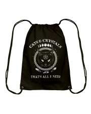CATS AND CRYSTALS THAT'S ALL I NEED Drawstring Bag tile