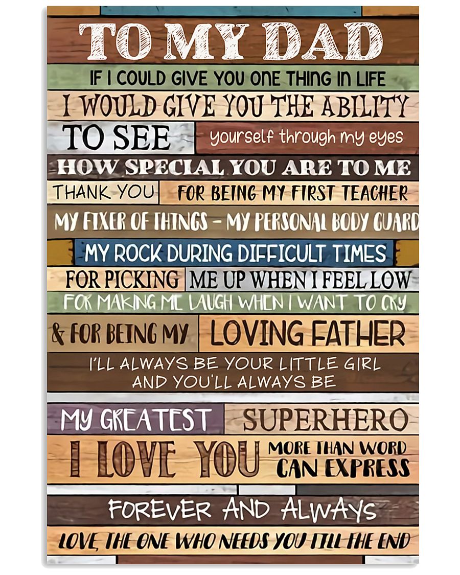 TO MY DAD - MB275 24x36 Poster