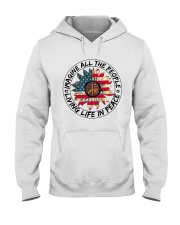 Imagine all the people living life in peace Hooded Sweatshirt tile