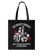MURDER IS WRONG Tote Bag tile
