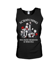 MURDER IS WRONG Unisex Tank tile