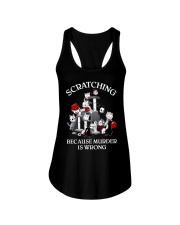 MURDER IS WRONG Ladies Flowy Tank tile