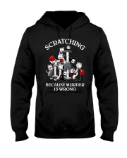 MURDER IS WRONG Hooded Sweatshirt tile