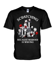 MURDER IS WRONG V-Neck T-Shirt tile