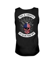 THIS IS AMERICA FIT IN OR FUCK OFF Unisex Tank thumbnail
