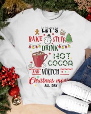 DRINK HOT COCOA AND WATCH XMAS MOVIES ALL DAY Crewneck Sweatshirt apparel-crewneck-sweatshirt-lifestyle-front-24