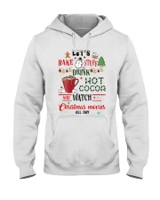 DRINK HOT COCOA AND WATCH XMAS MOVIES ALL DAY Hooded Sweatshirt tile