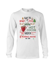 DRINK HOT COCOA AND WATCH XMAS MOVIES ALL DAY Long Sleeve Tee tile