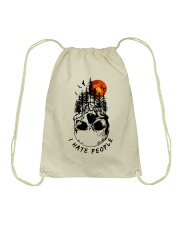 I HATE PEOPLE Drawstring Bag thumbnail