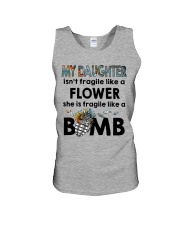 MY DAUGHTER IS FRAGILE LIKE A BOMB Unisex Tank tile