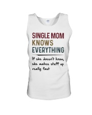 SINGLE MOM KNOWS EVERYTHING Unisex Tank tile