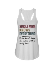 SINGLE MOM KNOWS EVERYTHING Ladies Flowy Tank tile