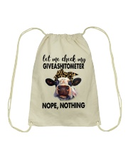 LET ME CHECK MY GIVEASHITOMETER Drawstring Bag tile