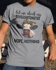 LET ME CHECK MY GIVEASHITOMETER Classic T-Shirt apparel-classic-tshirt-lifestyle-28