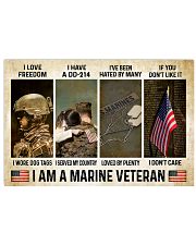 I AM A MARINE VETERAN Horizontal Poster tile