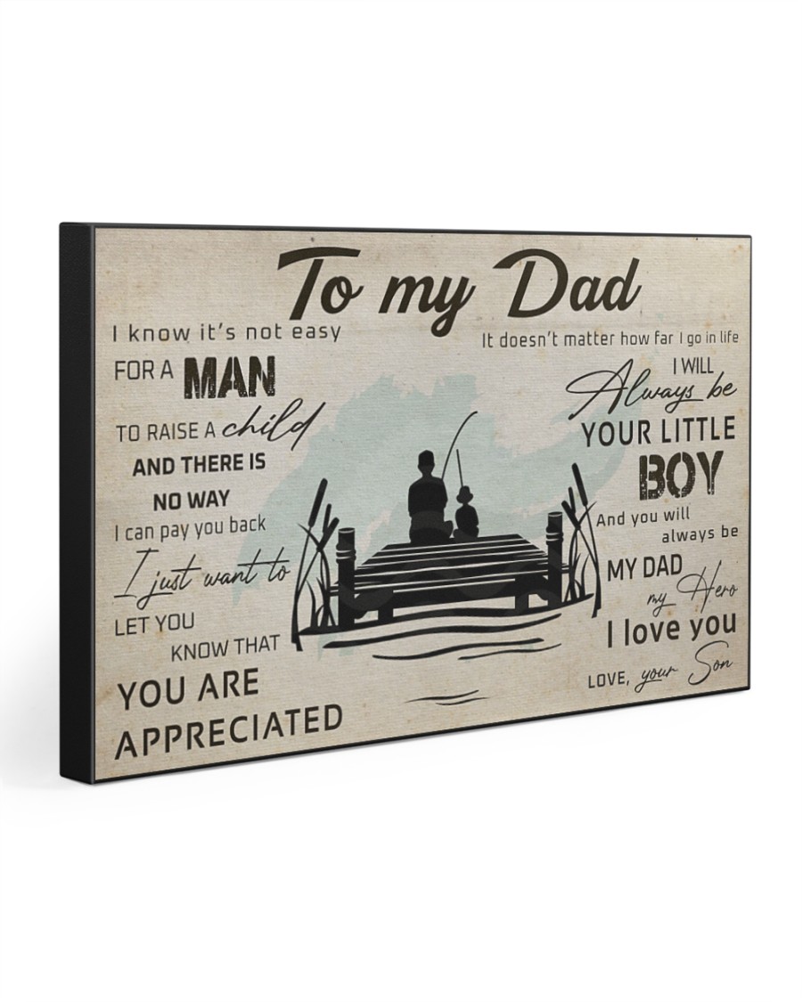 TO MY DAD - FISHING- MB314 30x20 Gallery Wrapped Canvas Prints