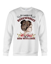 MOM WITH A BOOK Crewneck Sweatshirt tile