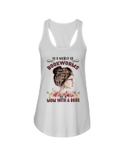 MOM WITH A BOOK Ladies Flowy Tank tile