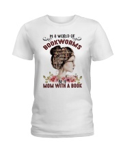 MOM WITH A BOOK Ladies T-Shirt tile