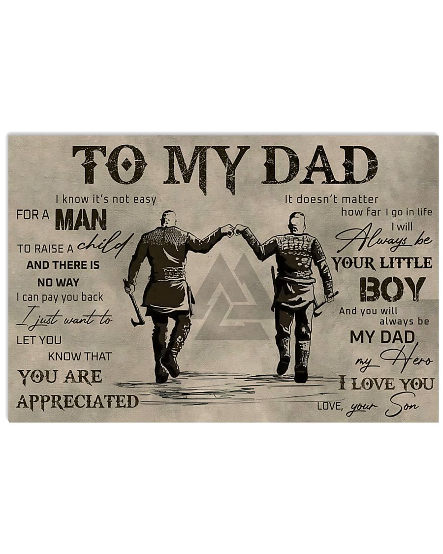TO MY VIKING DAD - MB311 36x24 Poster