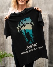 CAMPING BCS MURDER IS WRONG Classic T-Shirt apparel-classic-tshirt-lifestyle-front-117
