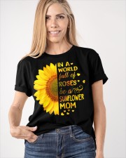 BE A SUNFLOWER MOM Classic T-Shirt apparel-classic-tshirt-lifestyle-front-100