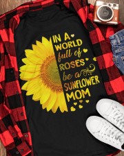 BE A SUNFLOWER MOM Classic T-Shirt apparel-classic-tshirt-lifestyle-front-163