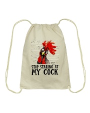 STOP STARING AT MY COCK Drawstring Bag tile