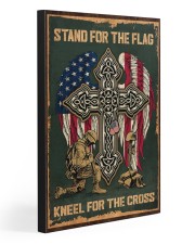 Stand for the flag Kneel for the cross 20x30 Gallery Wrapped Canvas Prints front