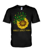 WORLD'S DOPEST MOM V-Neck T-Shirt tile