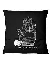 The Guidonian hand on a pillow or a coaster Square Pillowcase back