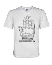 The Guidonian hand V-Neck T-Shirt thumbnail