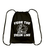 Fear The Drum line Funny Marching Band T-Shirt Drawstring Bag thumbnail
