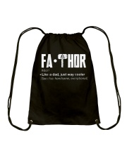 Fathor way cooler Dad Shirt Drawstring Bag thumbnail