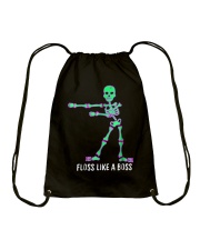 Floss Like A Boss Skeleton T Shirt Drawstring Bag thumbnail