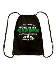Work In My Garden And Hangout Shirt Drawstring Bag thumbnail