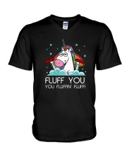 Fluff you you fluffin'you Unicorn T-shirt V-Neck T-Shirt thumbnail
