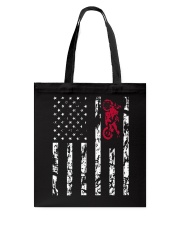American Flag and Motorcycle T-Shirt Tote Bag thumbnail