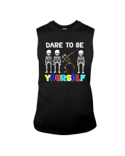 Sleketon Dabbing Autism Awareness Sleeveless Tee thumbnail